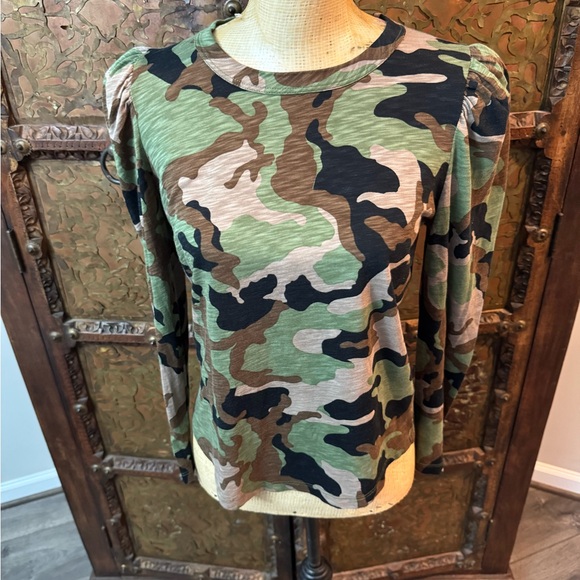 Veronica Beard Camouflage Long Sleeve Top S - Picture 1 of 8